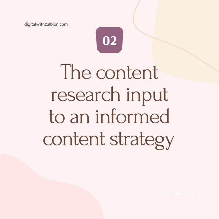 The Content Research Input to an Informed Content Strategy